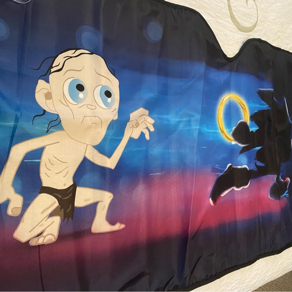 Sonic and LOTR Mashup Car Sunshade